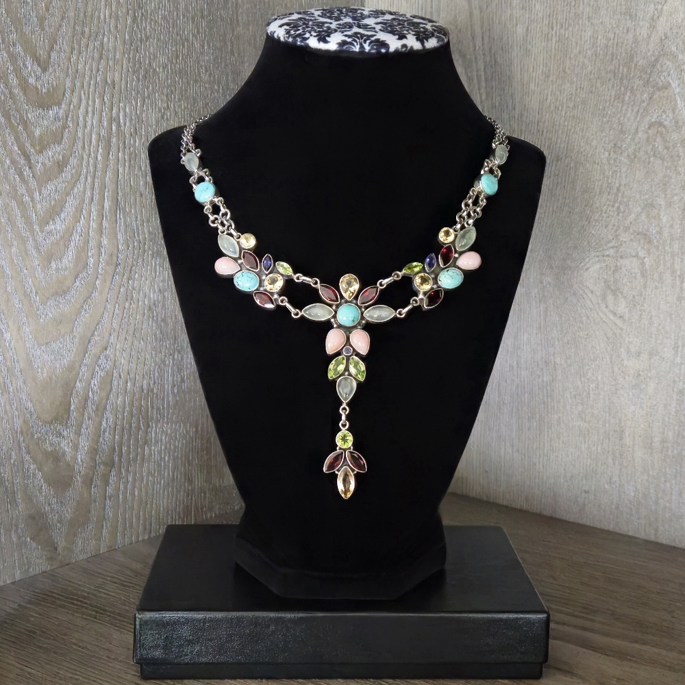 NICKY BUTLER RAJ LIMITED EDITION 925 Sterling Silver Designer Necklace Turquoise - Picture 2 of 16